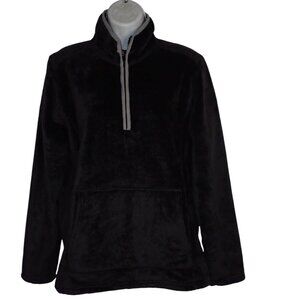 Eastern‎ Mountain Sports Black Fleece 1/4 zip Sweatshirt Jacket Hiking women M